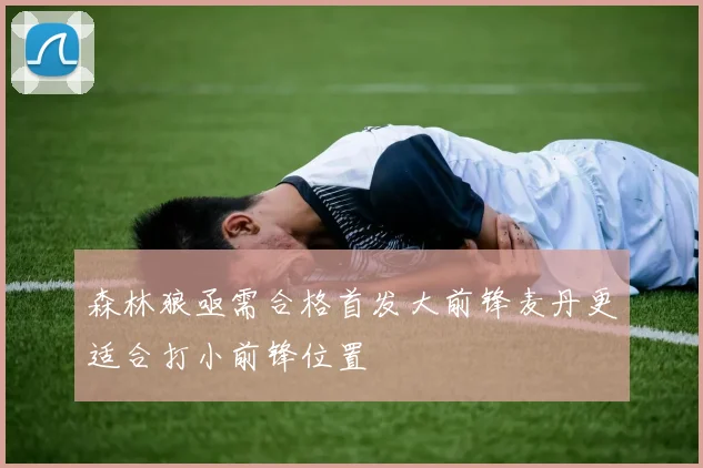 森林狼亟需合格首发大前锋麦丹更适合打小前锋位置